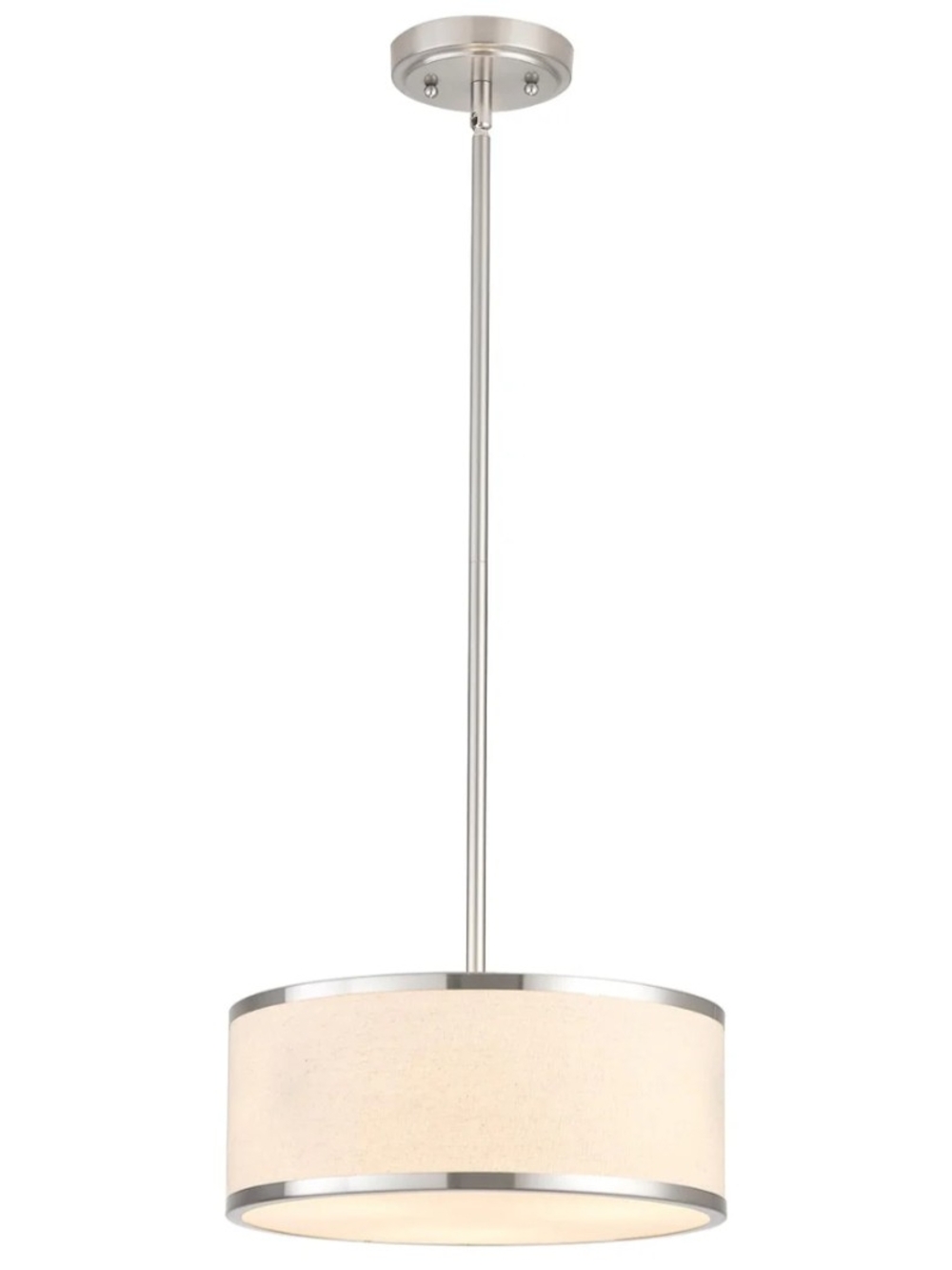 Modern 12.6" Drum Pendant Light in Chandelier With Fabric Shade